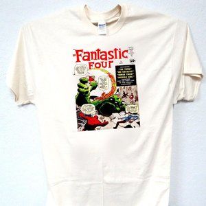 FANTASTIC FOUR COMIC BOOK COVER, COOL MENS TEE T-149